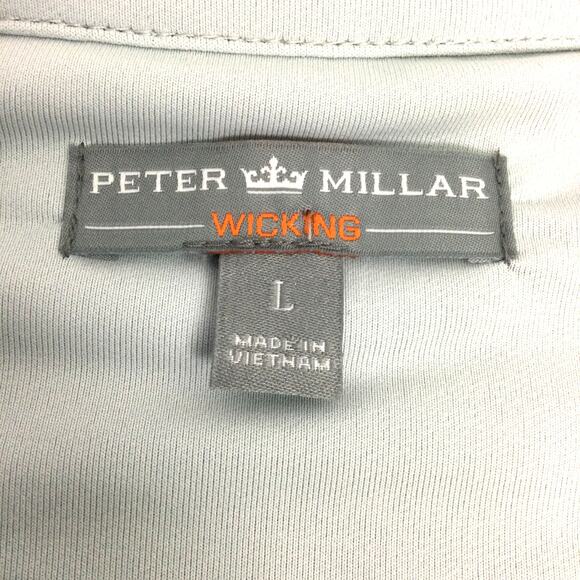 Peter Millar Mock Neck Full Zip Soft Casual Royal Blue Lined Golf Vest Men's L - Picture 6 of 14